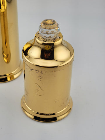 24 Karat Gold-Plated Brass Swarovski Crystal Slat & Pepper Valerio Alberello