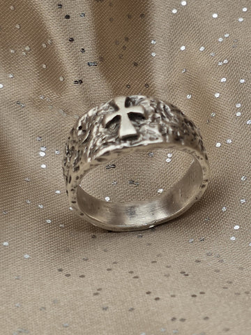 RETIRED RARE MENS James Avery “Mark Of The Cross” Sterling Silver Ring Size 11