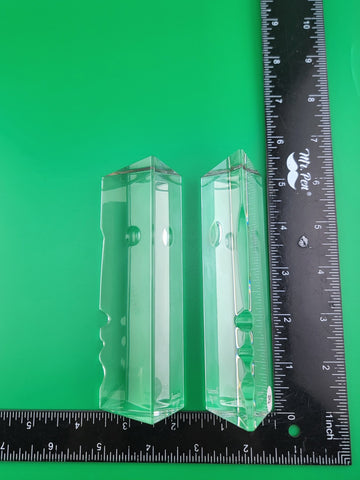 Pair Of Baccarat Crystal "Encounter" Sculpture. Robert Rigot France. VG Cond.