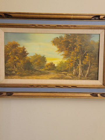 Antique One Of Kind Hand Painted Oil On Canvas Painting Signed W. Cook. Read.