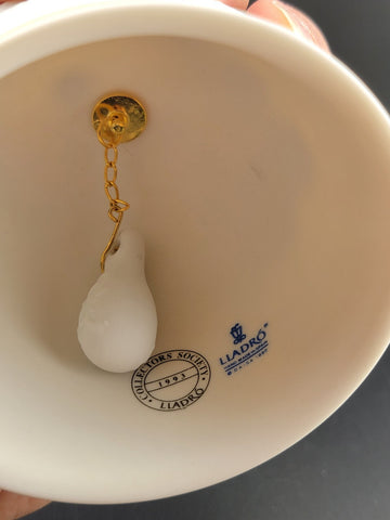 Set Of 3 Vintage Lladro Collector's Society Porcelain Bell: Summer #17614 1992