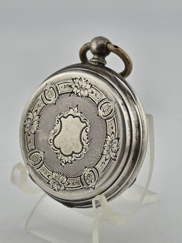 Antique Swiss Silver Pocket Watch c1890 ECHAPPEMENT CYLINDRE RUBIS Working