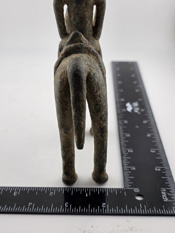 RARE ANTIQUE C 1920 EQUESTRIAN FIGURE BRONZE KOTOKO PEOPLE CHAD CENTRAL AFRICA