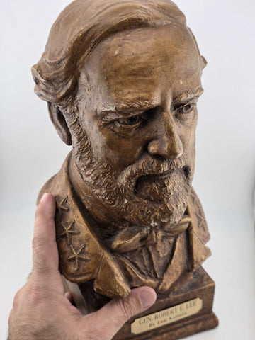 Vintage Collectibl Eric Kaposta 1999 Gen Robert E Lee Civil War Plaster Bust 12"