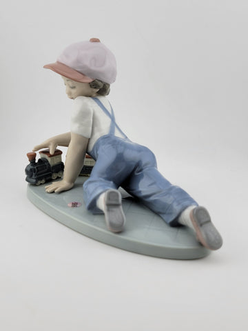 Rare Vintage Lladro #7619 All Aboard Porcelain Figurine 1992 Collectors Society.