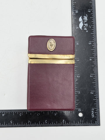 Rare Vintage Christian Dior Leather Monogram Cigarette Case Holder 1970s.