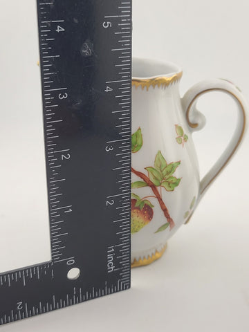 Rare Anna Weatherley Strawberry Creamer & Sugar Set Czech Porcelain Hand Painted