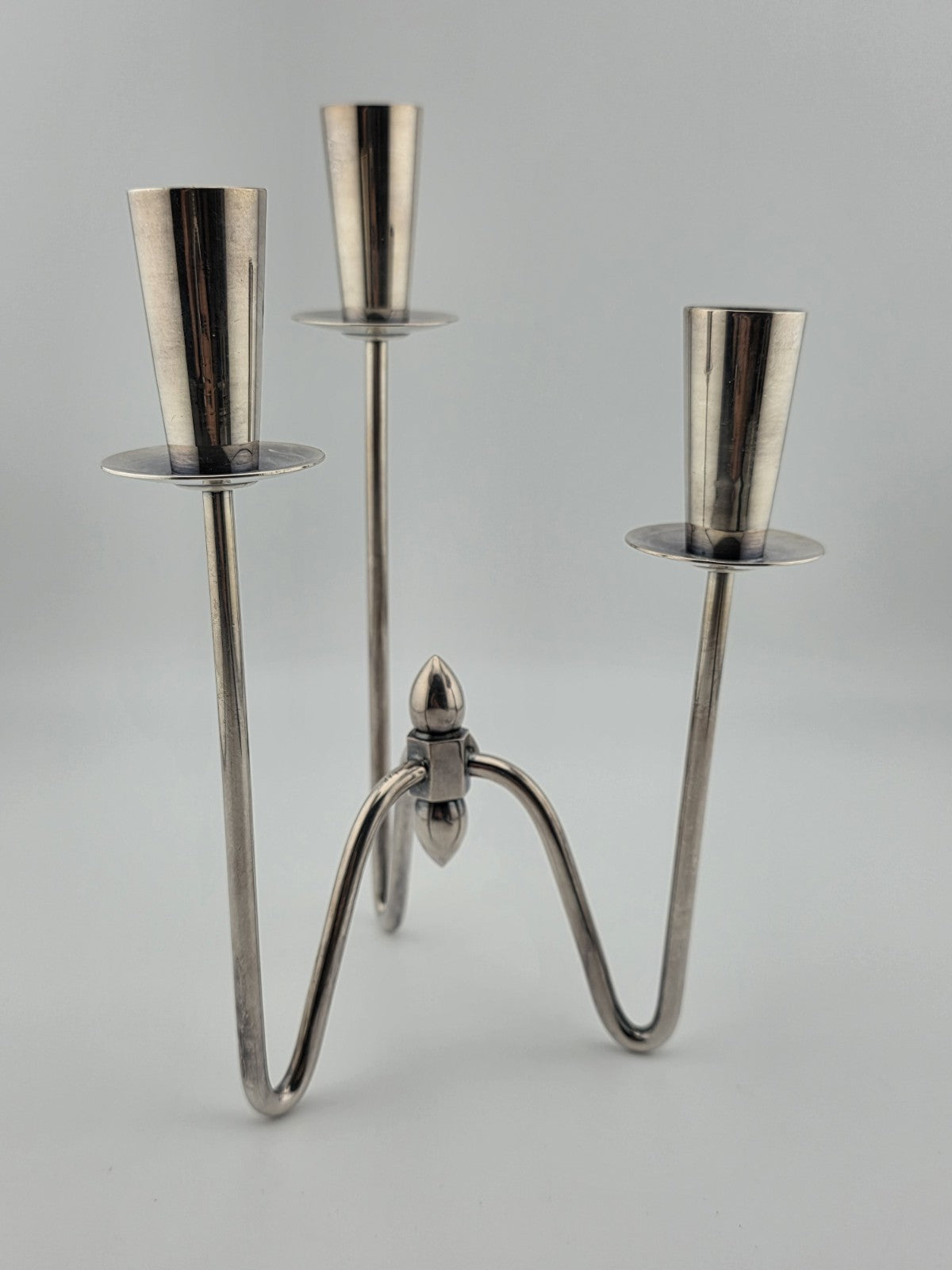 Rare Vintage Authentic Three-armed Candlesticks Silver Plated by Johannes Berg