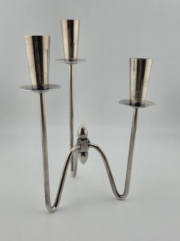 Rare Vintage Authentic Three-armed Candlesticks Silver Plated by Johannes Berg
