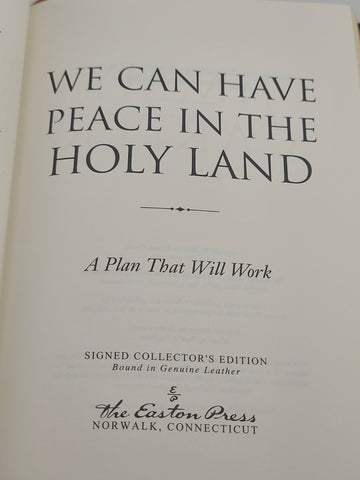 New Easton Press Jimmy Carter:  We Can Have Peace In The Holy Land SIGNED W COA.
