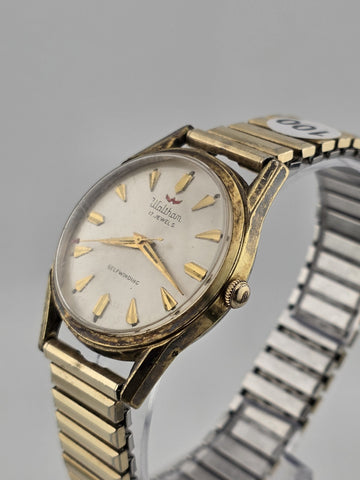 Vintage 1960's Waltham Self-Winding Shock Resistant 17j Wristwatch Working Cond.