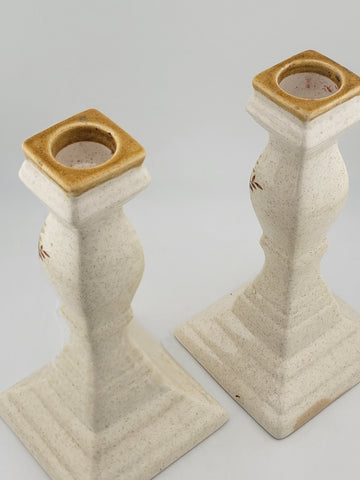 Vintage Mikasa Candlesticks Garden Club Day Dreams Blue Flowers Floral Japan