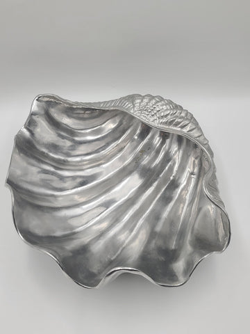 Rare Vintage Arthur Court 1988 Oversized ClamShell Centerpiece Bowl. 18 Inch.