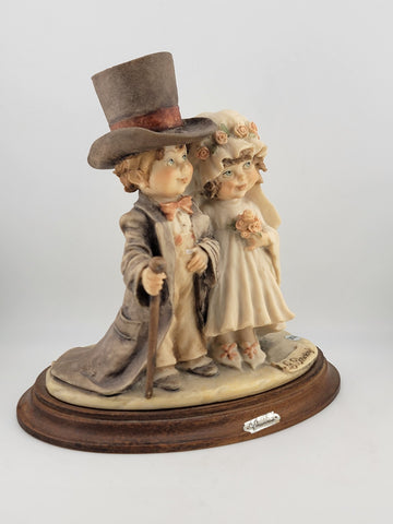 G. ARMANI Wedding Statue Figurine 8.25"  BRIDE & GROOM FLORENCE Italy 1982 VTG