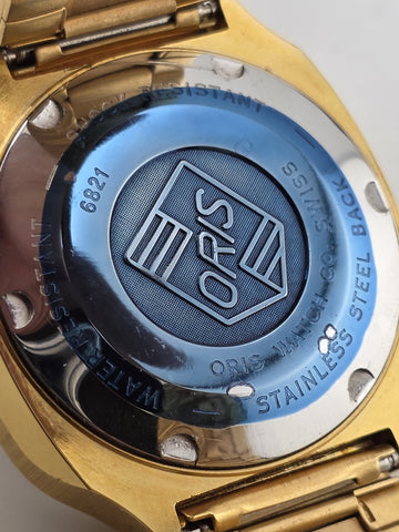 PRIVATE: VINTAGE Gold  ORIS AUTOMATIC SWISS VINTAGE STAR CRYSTAL 21 Jewels Day