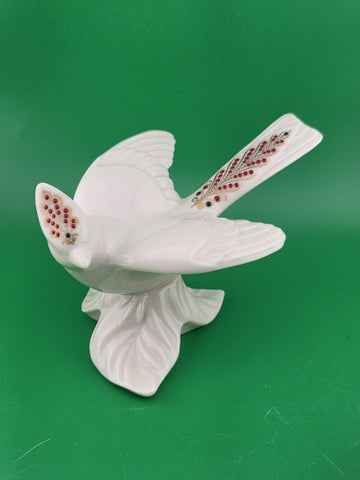 Vtg Pair Of Lenox China Jewels Collection Bird Figurines-Cardinal & Blue Jay.