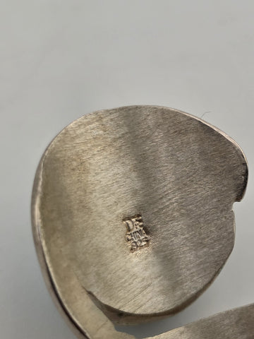 Sterling Silver Turquoise Modernist Swirl Ring 925 China Size 9 Vintage Style