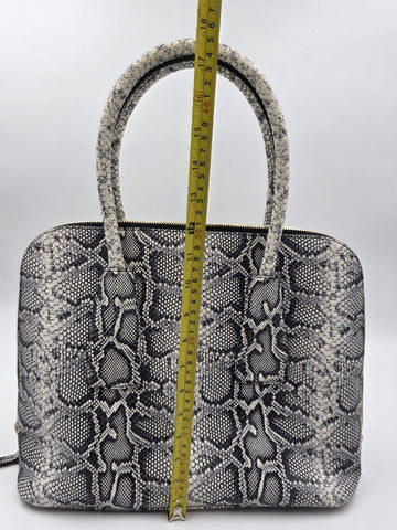 Vtg Escada Genuine Python Skin Leather Satchel Bag Italy Gold Hardware EE Logo