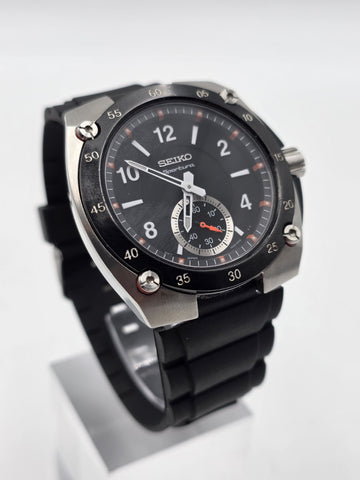 Seiko Sportura SRK025P1 6G28-00P0 Sapphire 100M Quartz Men's Watch 44mm. Works.