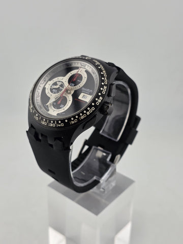 Swatch Right Track SVGB400 Automatic Chronograph Swiss Watch. Works. Read.