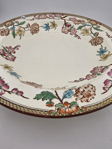 Rare Antique Set of 4 1882 & 83 Wedgwood Queensware dinner plates. VG Condition