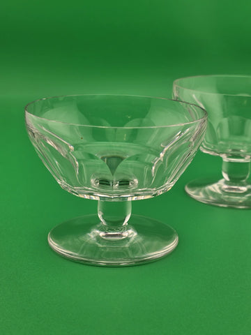 Pair Baccarat Talleyrand Crystal Sherbet Coupes Sherbet Glasses France Signed