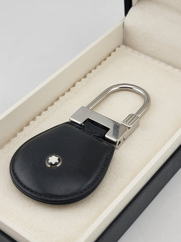 MONTBLANC Meisterstuck Navy Leather Key Fob Model MB114560 W Large Montblanc Box