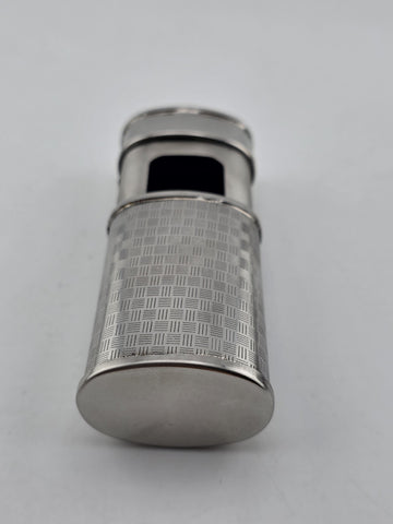Rare Vintage S.T. Dupont Paris Pocket Cigar Ashtray Guilloche Silver Plate w Box