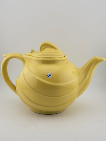 Antique  1930's Collectible HALL Canary Yellow  Art Deco Shape Teapot. VG Cond.
