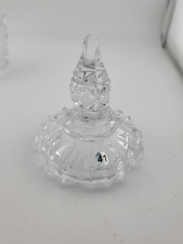 Vintage Heavy Lead Crystal Creamer Sugar And Tray Eloquent Top Quality. No Chips