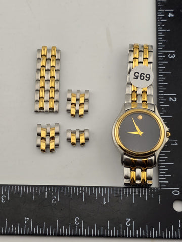 Vintage Movado Classic Museum Two-Tone Quartz Wristwatch 81-E4-0823. New Battery