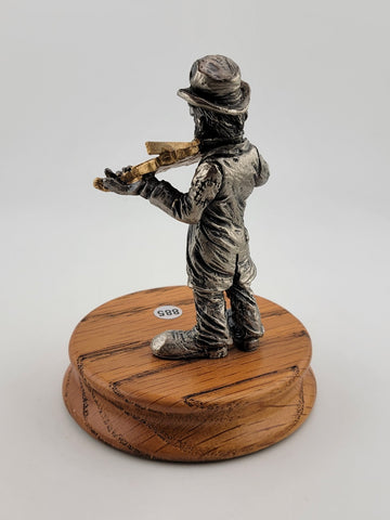 Vintage Ron Lee Hobo Band Collection Pewter Violinist Clown Figurine Collectible