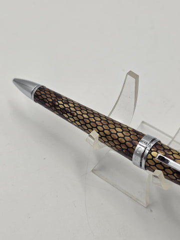 Cross Torero Desert Diamondback Leather, Ballpoint Pen, with Chrome Appointments