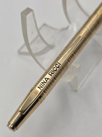 Vintage Montblanc Noblesse Gold Plate Ballpoint Pen Nina Ricci CoBranded Germany