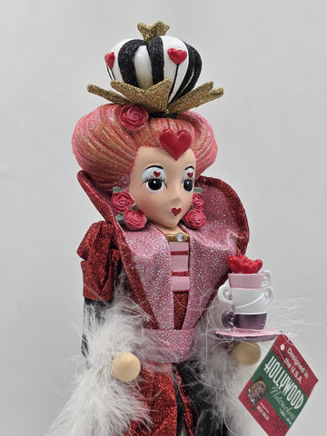 Kurt Adler Hollywood Nutcracker Alice In Wonderland Queen Of Hearts HA0519 17.5"