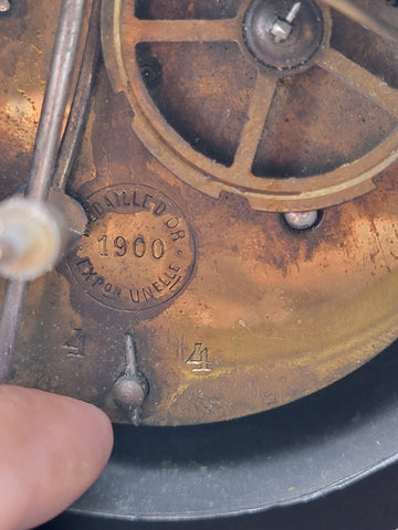 Rare Antique Medaille D'or Heavy Marble Mantle Clock Dated 1900. Working.