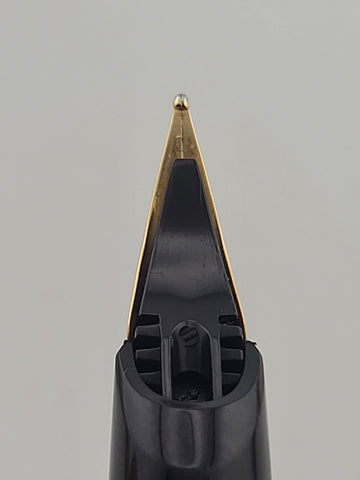 Caran d’Ache Gold Plated Fountain Pen, 14K-585 M Nib Guilloché Pattern Near Mint