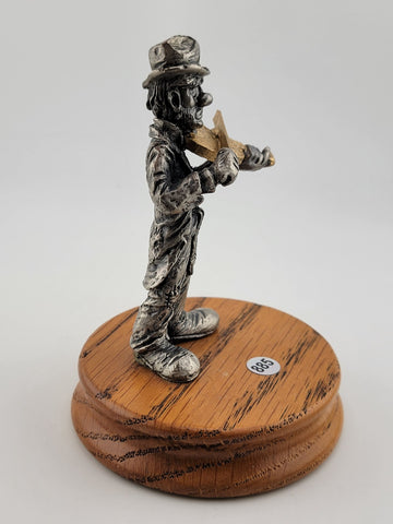 Vintage Ron Lee Hobo Band Collection Pewter Violinist Clown Figurine Collectible