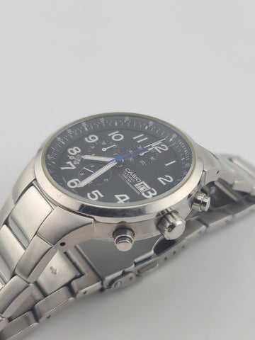 MENS CASIO OCEANUS OC 501 CHRONOGRAPH ANALOG WATCH 2714 MOV 100M. New Battery.