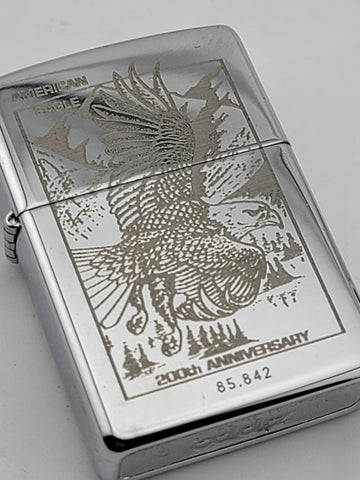 Vintage Unfired 1994 Zippo American Eagle 200th Anniversary lighter Limited Ed.