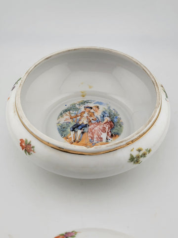 Vintage Erphila Germany Porcelain Jewelry Trinket Box Great Condition 1930s