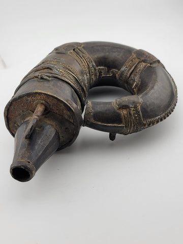 Antique Rare round shape powder flask Rare collectible ottoman Islamic Arabic.