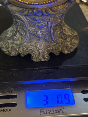 Antique F. Kroeber Metal Mantel Alarm  Clock c.1893 Ornate Victorian Windup Read