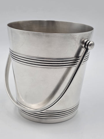 Vintage Christofle France Silverplate Art Deco Ice Bucket Wine Cooler Insert
