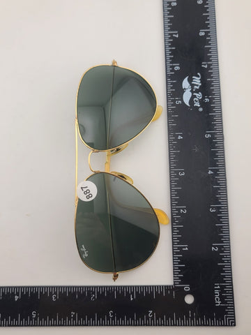 Rare 1970s 64/14mm VINTAGE B&L RAY BAN USA OUTDOORSMAN AVIATOR SUNGLASSES