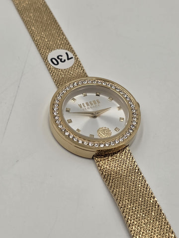 Versus Versace Carnaby Street Crystal Gold Mesh Women's 40mm Watch VSPCG3221
