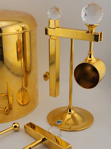 ViSet Of Valerio Albarello 24k Gold Electroplated Swarovski Crystal Cocktail Set