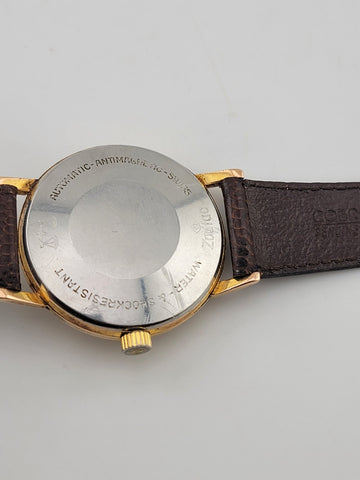 Vintage 1960's Zodiac Automatic Gold Plated Men's Wrist Watch. Runs great.