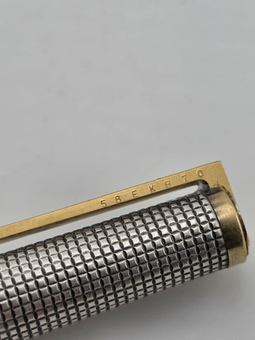 Vintage S.T Dupont Montparnasse Ciselé Ballpoint Pen - Palladium & Gold Plated