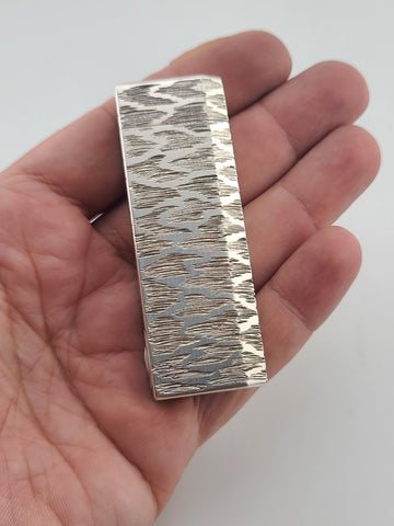 Rate Vintage Cartier Paris 30 Micron Silver Plated Gas Lighter, Bark Design Read